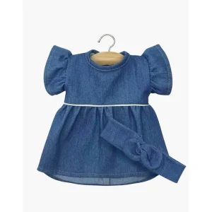 Robe Daisy en jean bleu clair et headband – poupée Gordis 34 cm Minikane