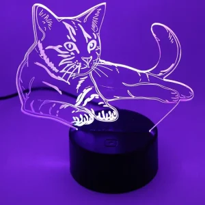 Veilleuse Chat Led