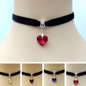 Pendentif en cristal en forme de coeur
