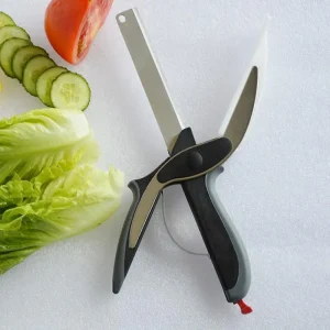 Ciseau de cuisine multifonctions avec planche à découper intégrée