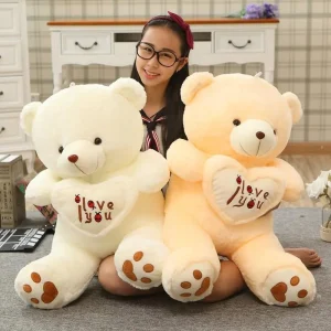 Magnifique Peluche Ours Avec Cœur