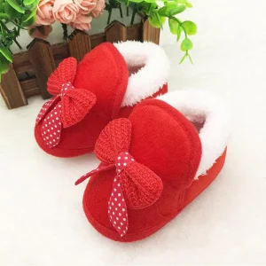 Cute chaussons avec nœud pour automne & hiver