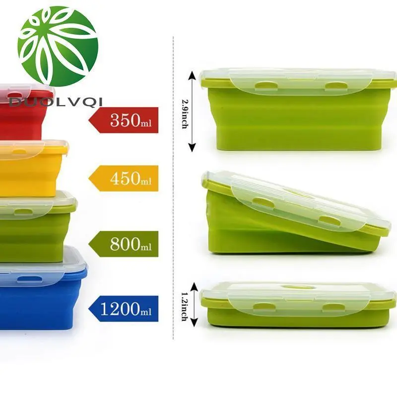 Boites repas en silicone rétractable