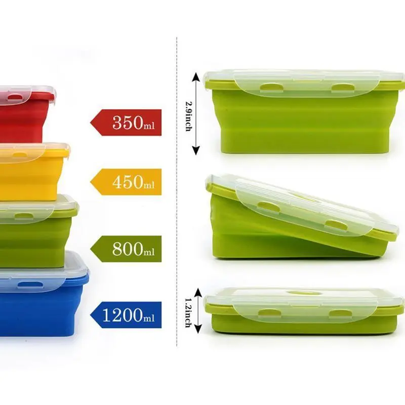 Boites repas en silicone rétractable – Image 2