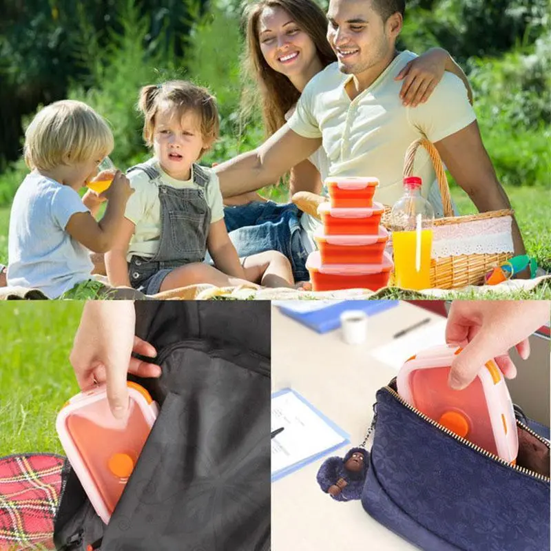 Boites repas en silicone rétractable – Image 4