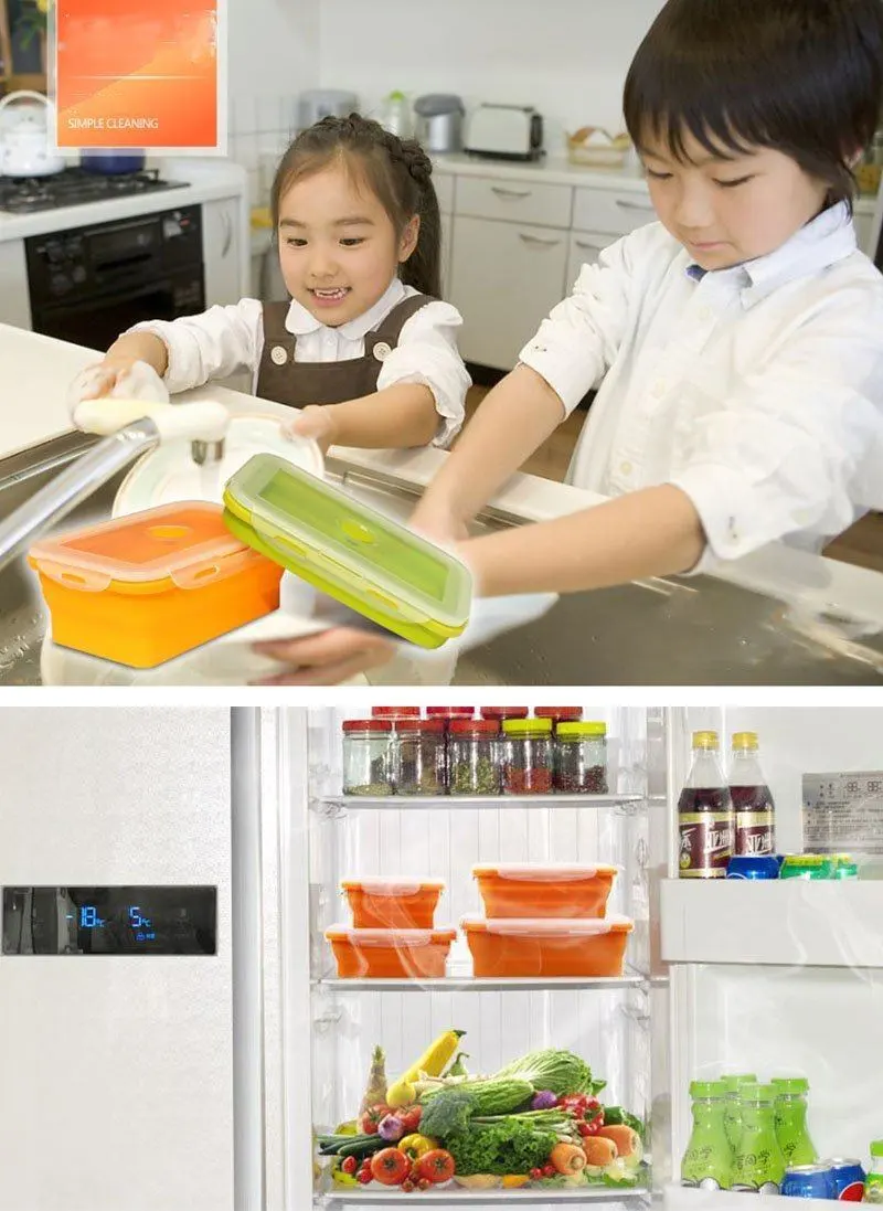 Boites repas en silicone rétractable – Image 5