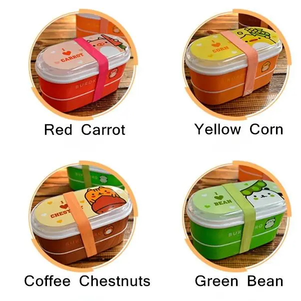 Mignon boîte alimentaire avec compartiments – Image 5