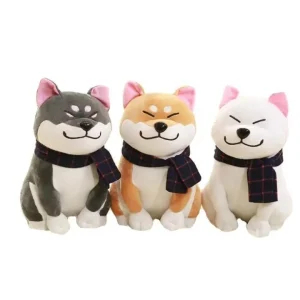 Adorable Peluche Shiba Inu Avec Écharpe
