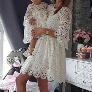 Robe floral assortie mère fille