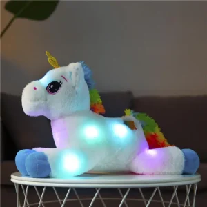 Jolie Peluche Licorne lumineuse