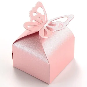 Boite à dragées papillon rose ( 50pcs)