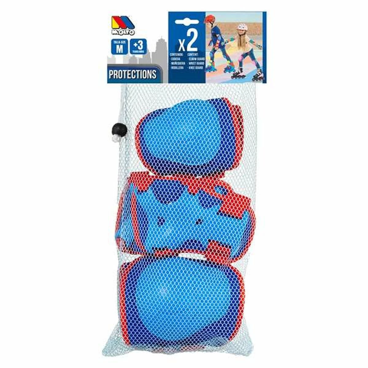 Protections Articulaires Enfant Moltó Bleu – Set de 6 Pièces Taille M – Image 2